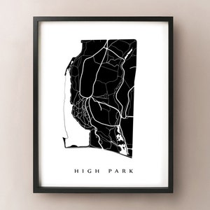Carte de High Park - Toronto Neighbourhood Art Print