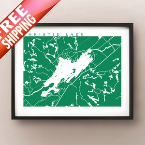 Christie Lake Kaart - Ontario Print