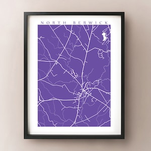 North Berwick Karte Drucken - Maine Poster