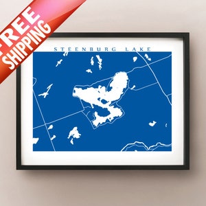 Steenburg Lake Map Print - Limerick, Ontario Kunstposter