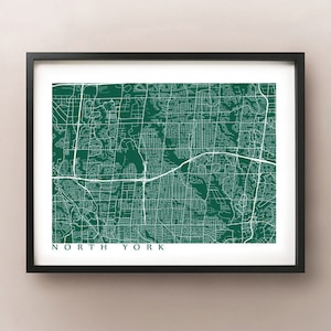 Impresión de mapas en norte de York - Cartel de Toronto