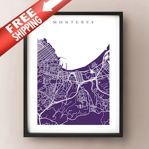 Stampa mappa Monterey - Poster californiano