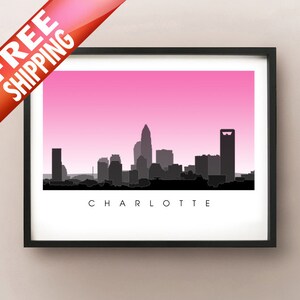 Charlotte Skyline - North Carolina Poster Print