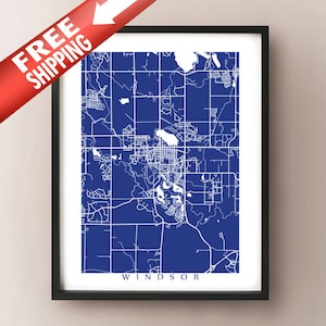 Windsor, CO Map Print - Cartel de Colorado