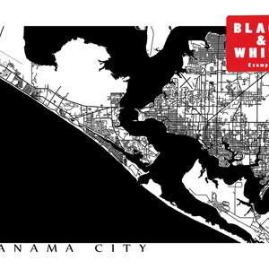 Panama City Map Print - Florida Poster - Etsy