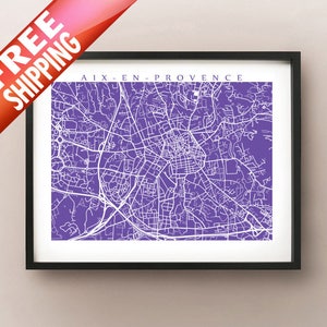 Aix-en-Provence, France Map Print