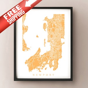 Newport Karte Drucken - Rhode Island Poster