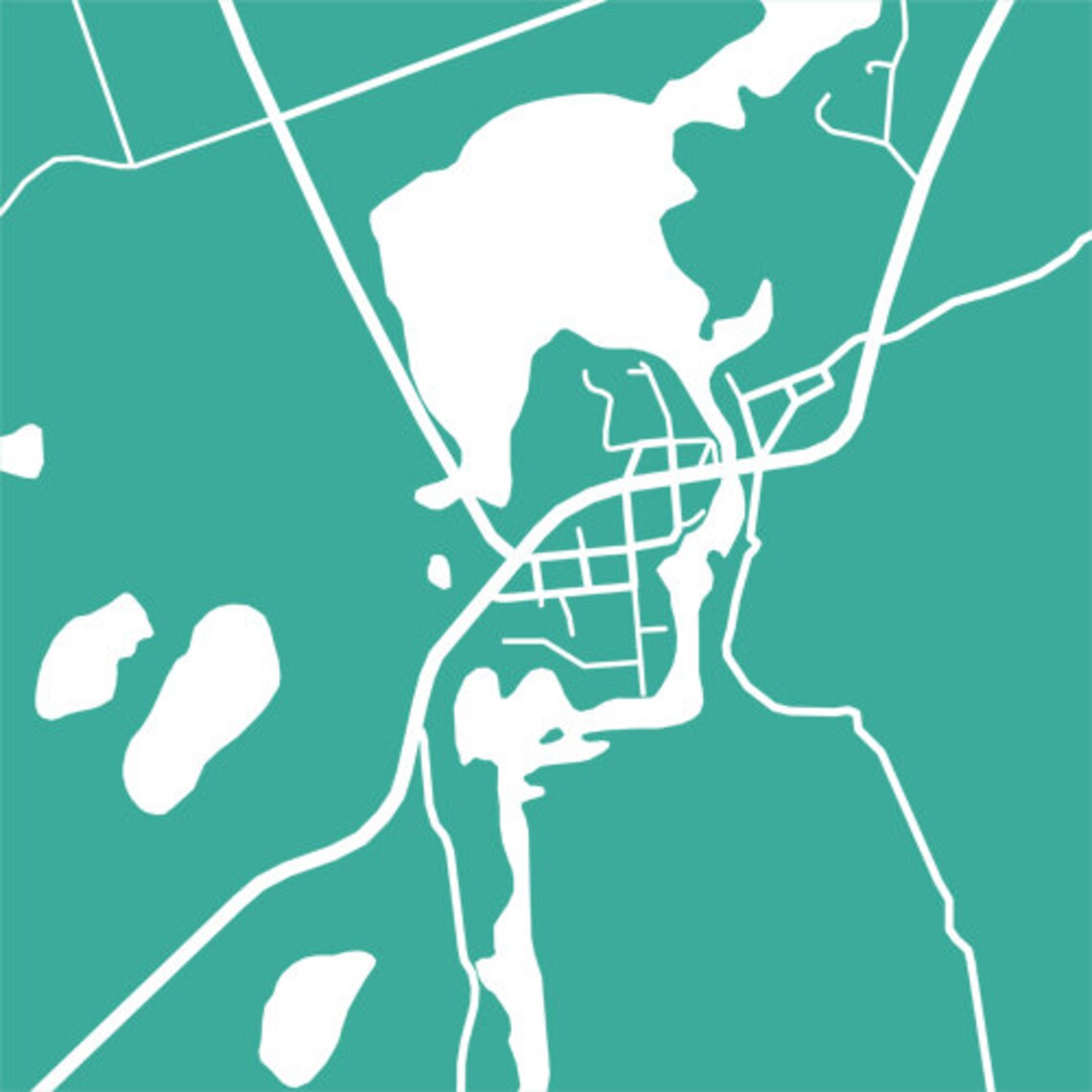 Baysville Map Print Lake of Bays Muskoka Ontario Art Etsy