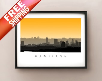 Hamilton Skyline Art - Ontario Poster Print
