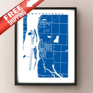 Amherstburg, ON Map Print - Ontario Poster Art