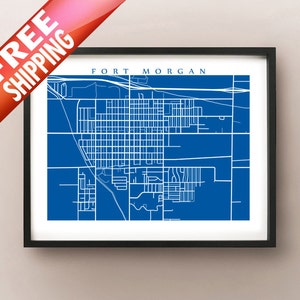 Fort Morgan Map Print - Cartel de Colorado