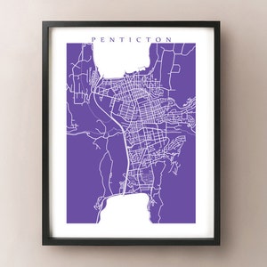 Penticton Kaart Poster Print - BC, Canada