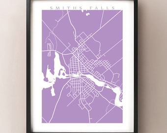 Smiths Falls Map Print - Ontario Poster Art