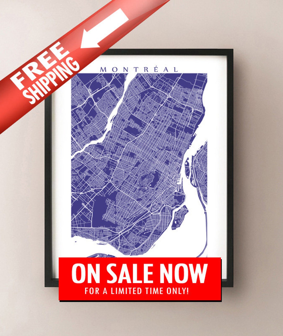 Montreal Map Print - Etsy