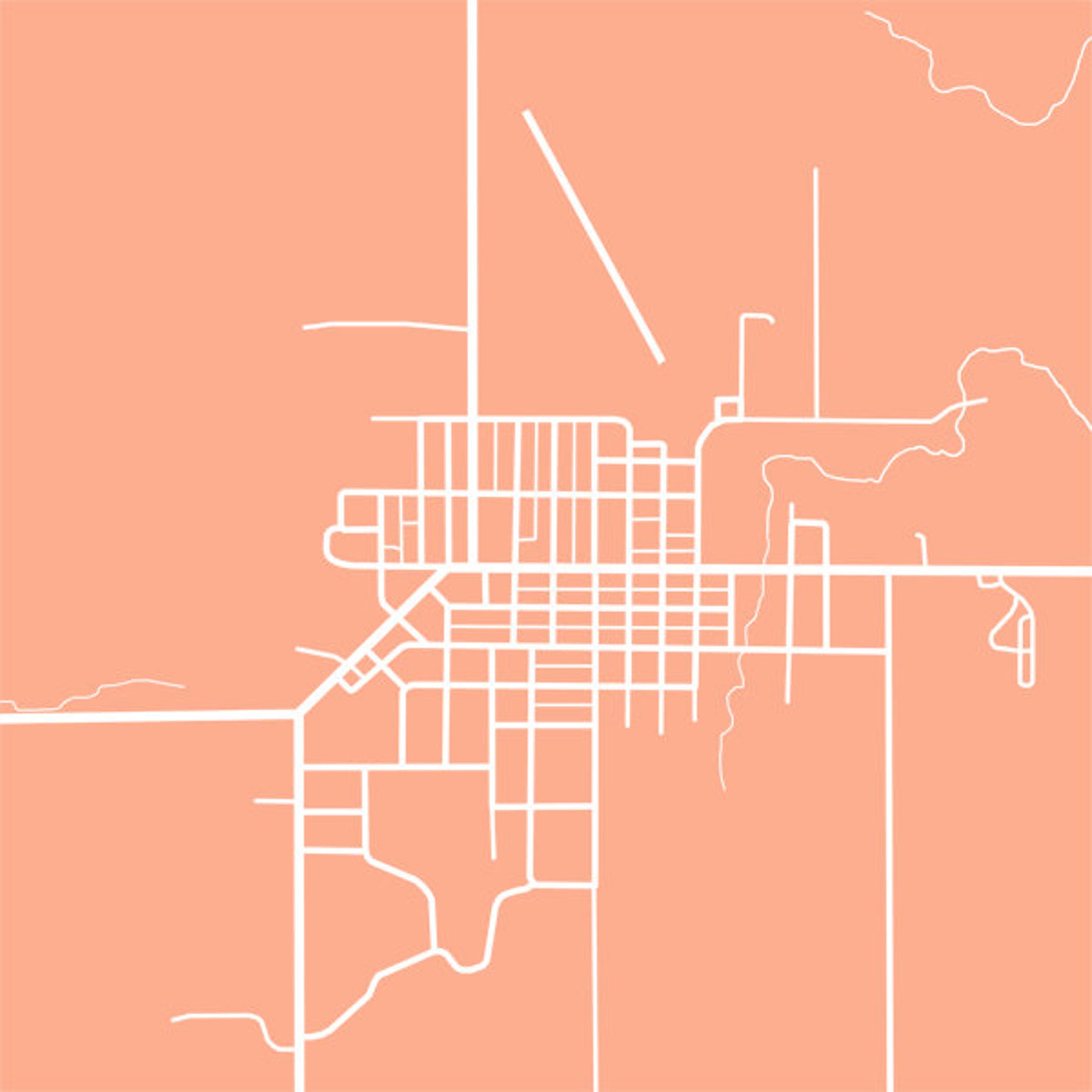 Onaway MI Map Michigan Poster Etsy