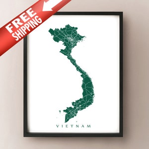 Vietnam Landkarte Kunstdruck - Viet Nam