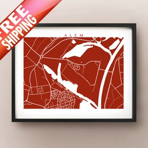 Alem Map Print - Affiche néerlandaise