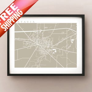 Batavia, NY Carte Imprimer - New York