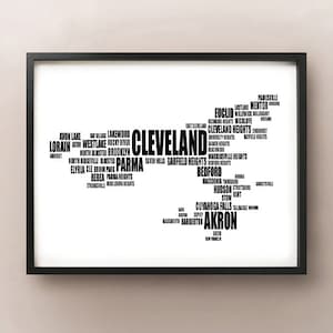 Carte typographique de Cleveland