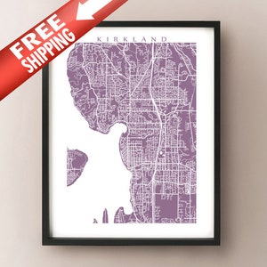 Kirkland Karte Print - Washington Poster