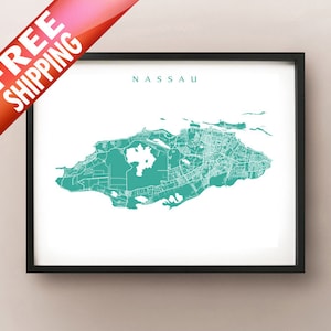 Nassau, Bahama's Kaart Afdrukken