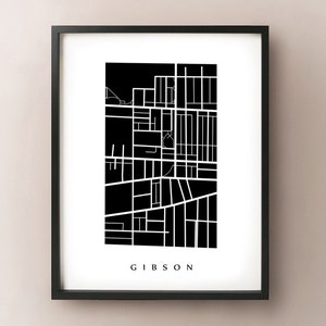 Gibson Map - Hamilton Neighbourhood Art Print