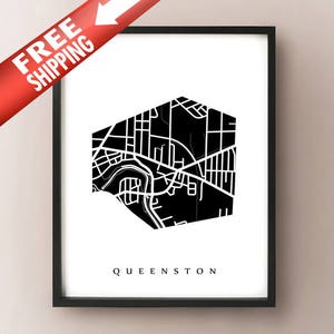 Queenston, St. Catharines Carte - St Catharines ON Neighbourhood Art Print