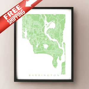 Barrington, RI Print - Bristol County, Rhode Island Affiche