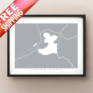Jacks Lake - Parry Sound District, Ontario Map Print
