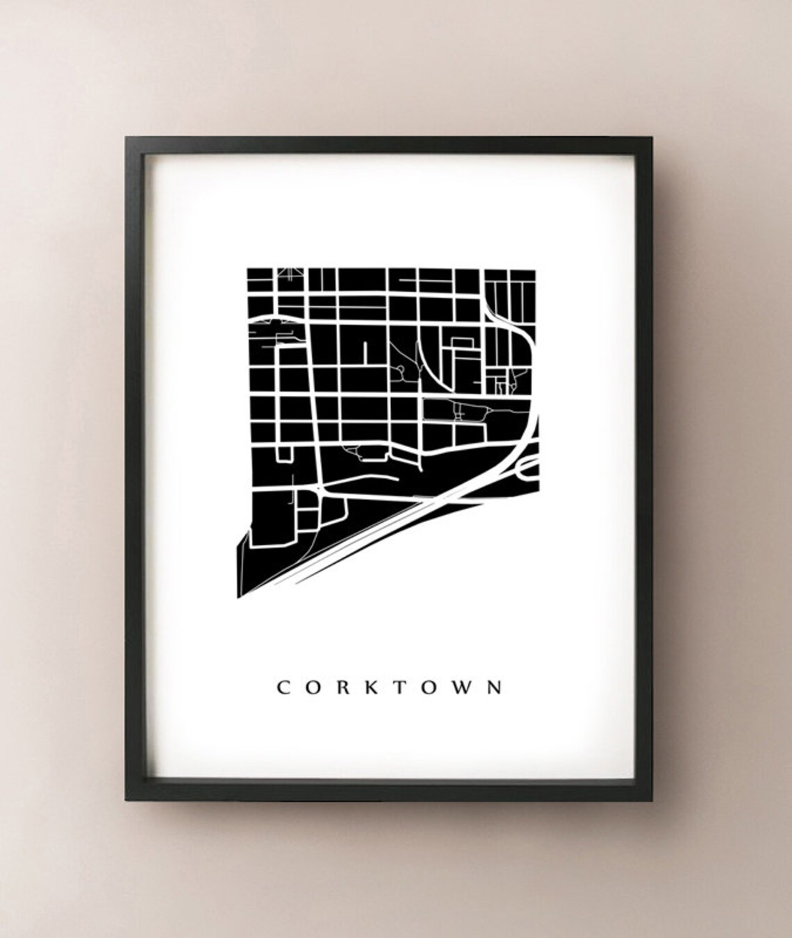 Corktown Map Hamilton Neighbourhood Art Print - Etsy