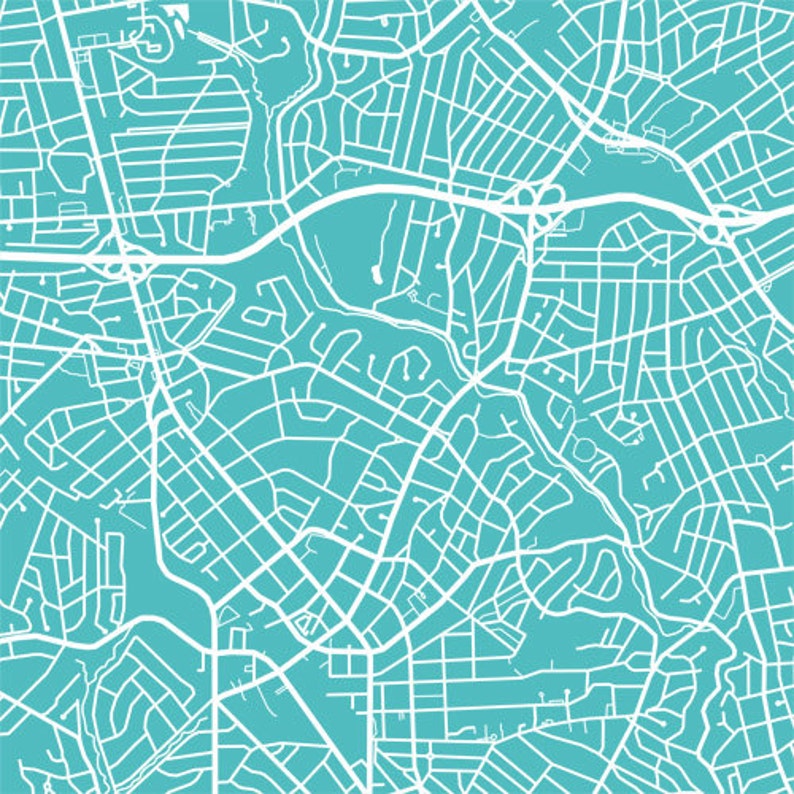 Silver Spring Map Maryland USA Art Poster Print Etsy