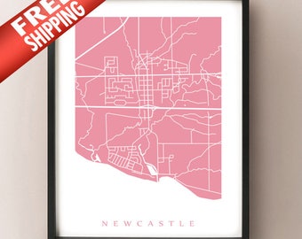 Newcastle, Ontario Map Print