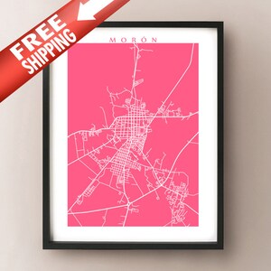 Morón Map Print - Cuba Poster