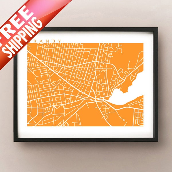 Granby, Quebec Map Print
