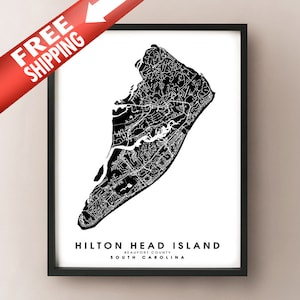 Hilton Head Island, SC - City Limits Map Print