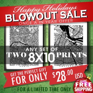 Deux tirages 8 x 10 pour 28 USD - vente de Noël - au choix 20 x 10 po. - remise sur commandes multiples - carte Art déco