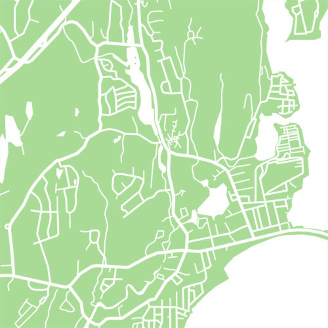 East Lyme CT Map Print Etsy