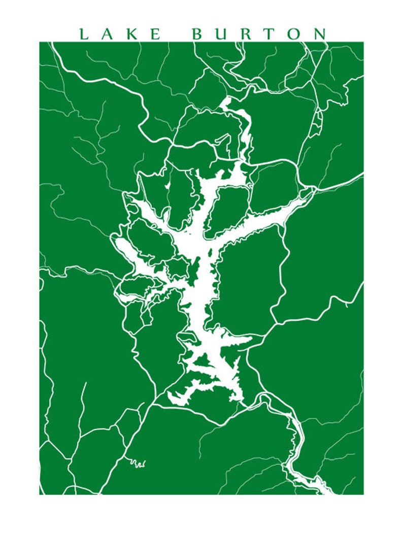 lake-burton-ga-map-print-rabun-county-georgia-poster-etsy