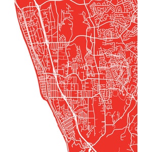 Encinitas Map - California Poster Print - Etsy
