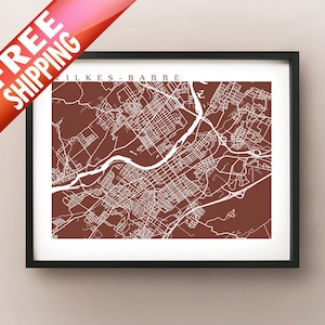 Wilkes-Barre, PA Map - Pennsylvania Poster