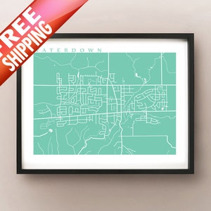 Waterdown, ON Mappa Stampa