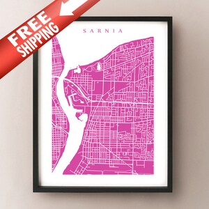 Impresión de mapas de Sarnia, Condado de Lambton, Ontario