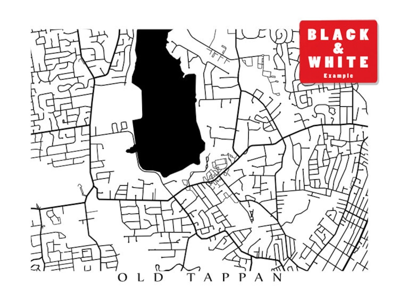 Old Tappan NJ Map Art New Jersey Poster Print Etsy