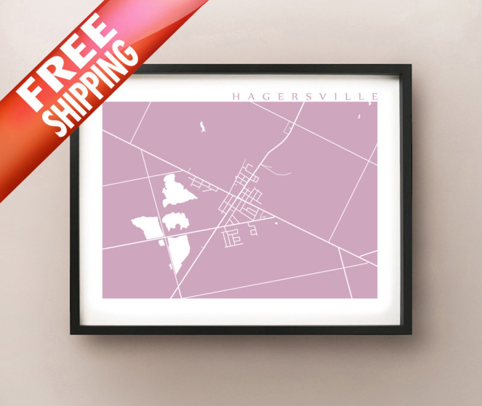 Hagersville Ontario Map Print Etsy