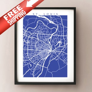 St. Louis Map Print - Missouri Poster Art