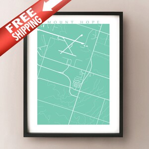 Mount Hope, ON Map - YHM - Hamilton, Ontario poster art
