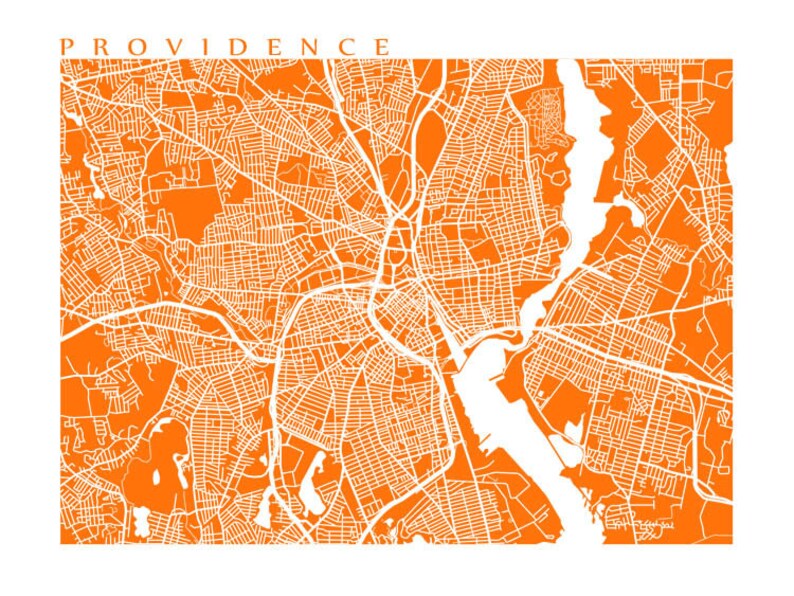 Providence Map Print Rhode Island Poster image 2