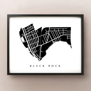 Carte de Black Rock - Buffalo Neighborhood Art Print