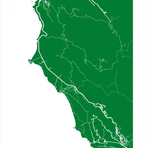 Big Sur Map Print - California Poster - Etsy