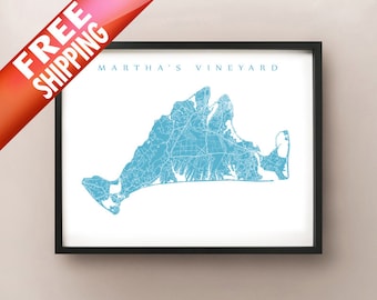 Martha's Vineyard Map Print